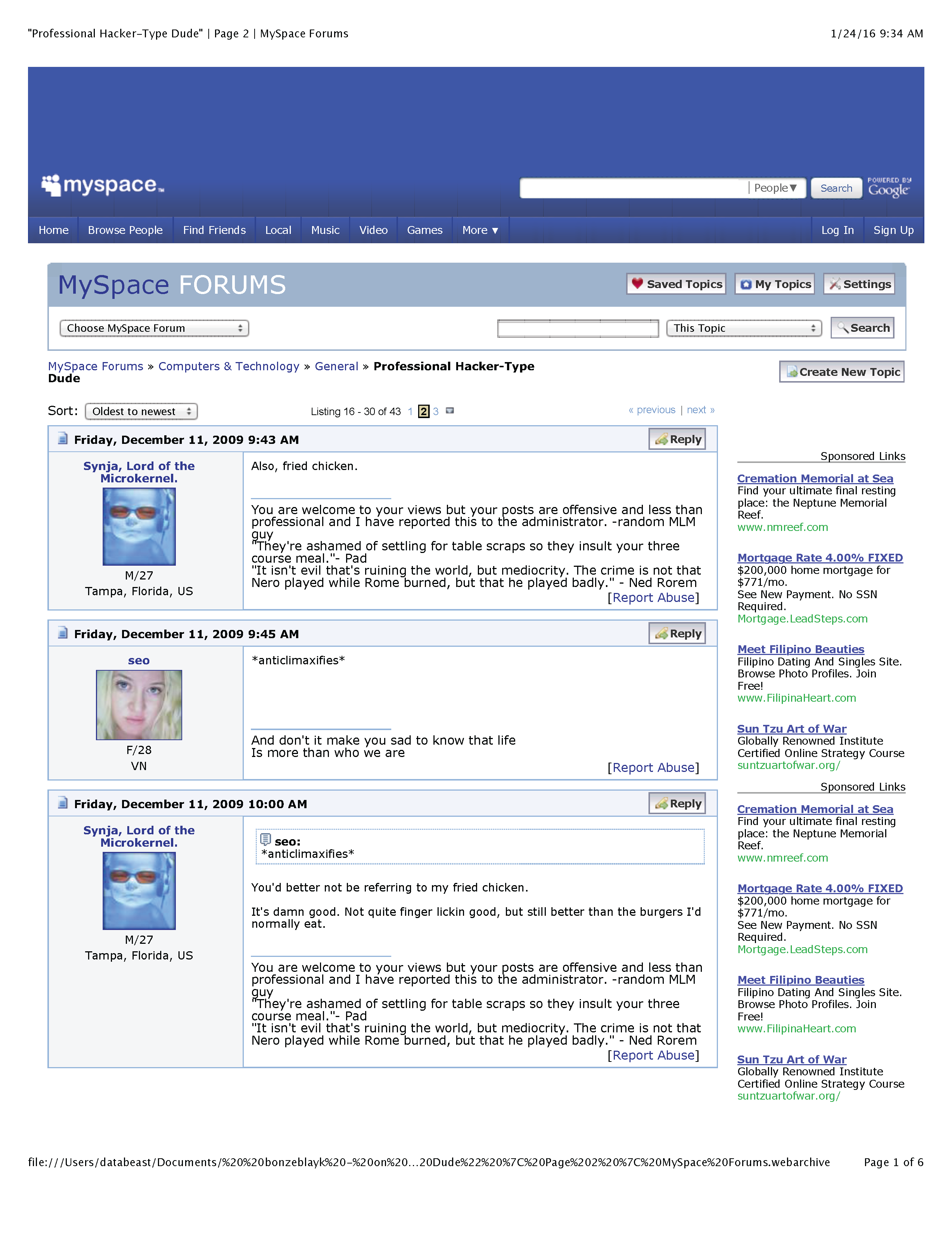 ./PROFESSIONAL HACKER-TYPE DUDE - 2 - 'Professional Hacker-Type Dude' - Page 2 - MySpace Forums_Page_1.png